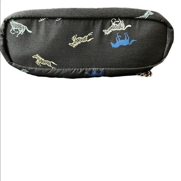 Gap 80% silk kisslock evening bag tuck away chain - running‎ horse design. - Picture 3 of 6